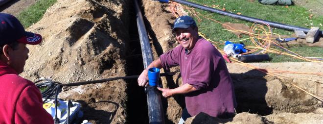 HDPE pipe installation