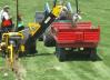 Athletic field drainage trench