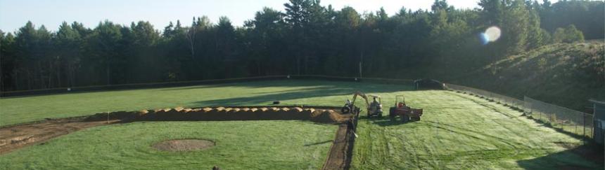 Baseball infield installation